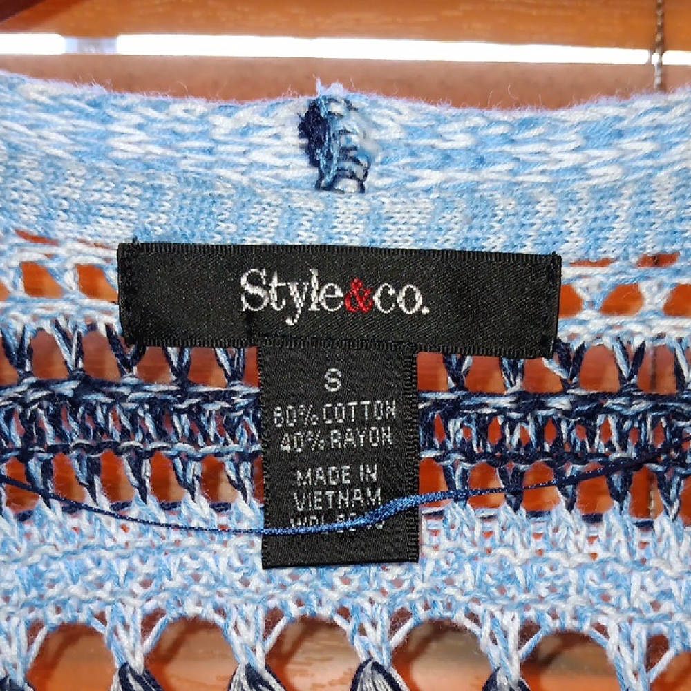Style & Co. Multicolor Open-Front Cardigan - Picture 3 of 5